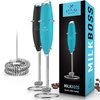 Zulay Kitchen Zulay Milk Frother Double Whisk With Stand Teal ZULB07TDMZJFT